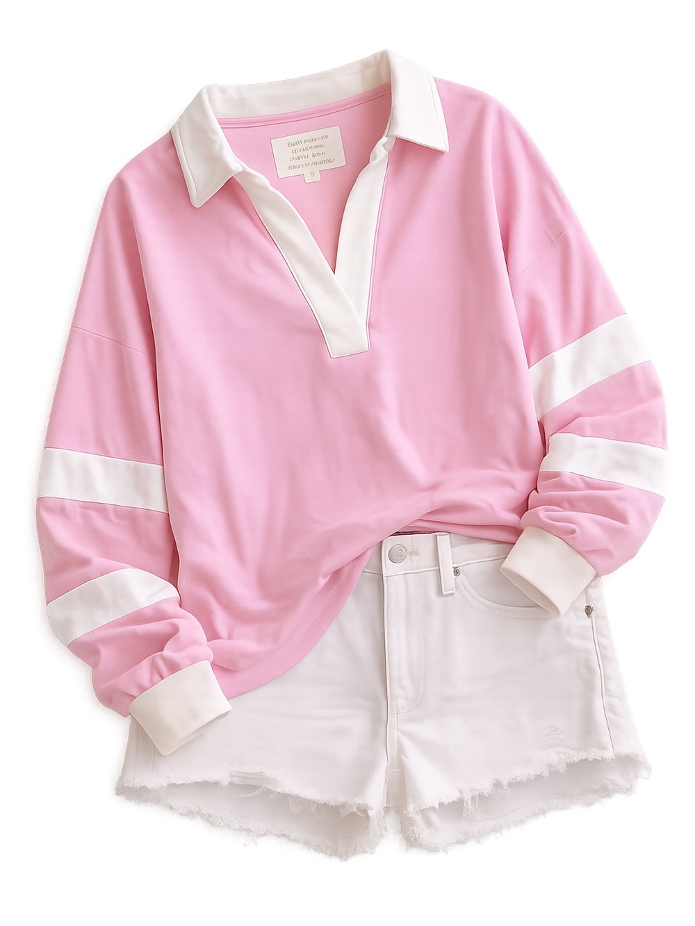 Simply Southern Oversized Rugby Collared Pullover Top - Picture 2 of 2